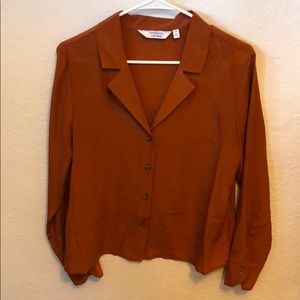 EUC Silk Button Down